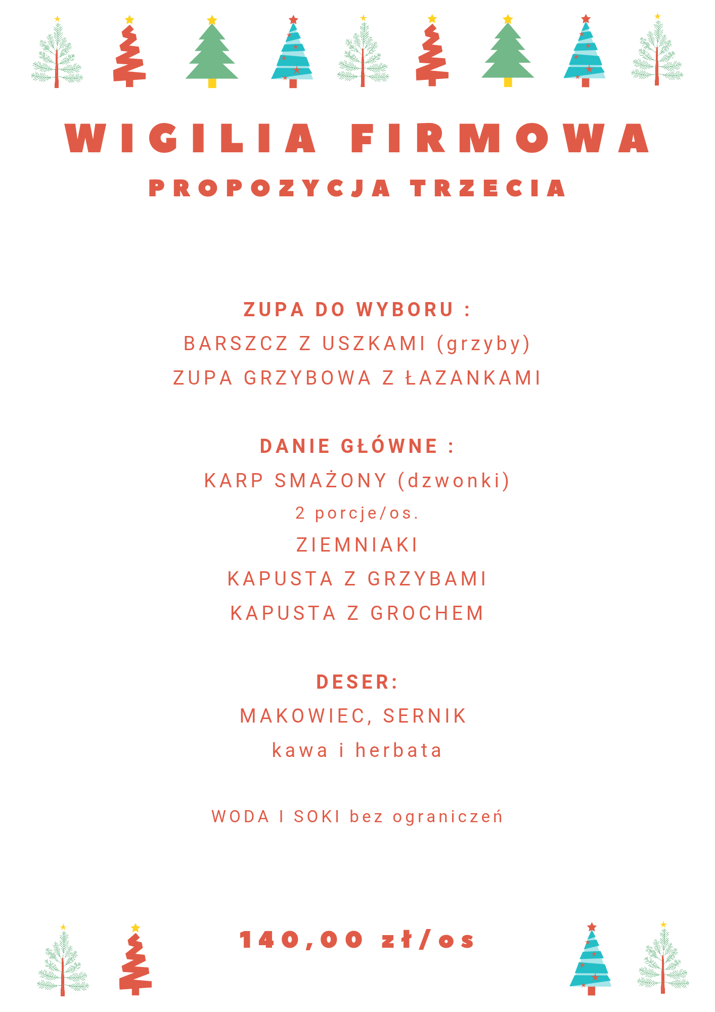 Wigilia firmowa — propozycja pierwsza