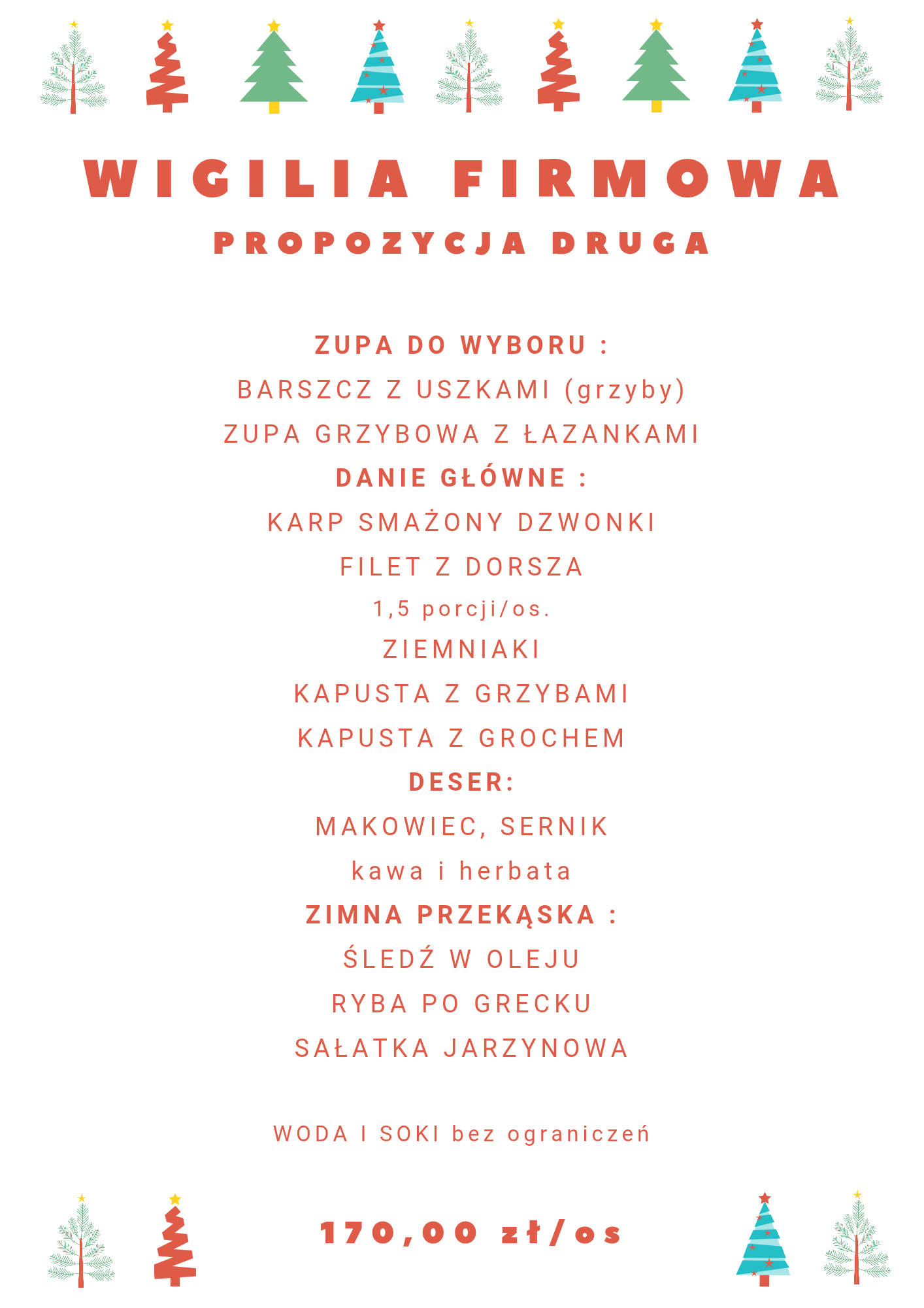 Wigilia firmowa — propozycja druga